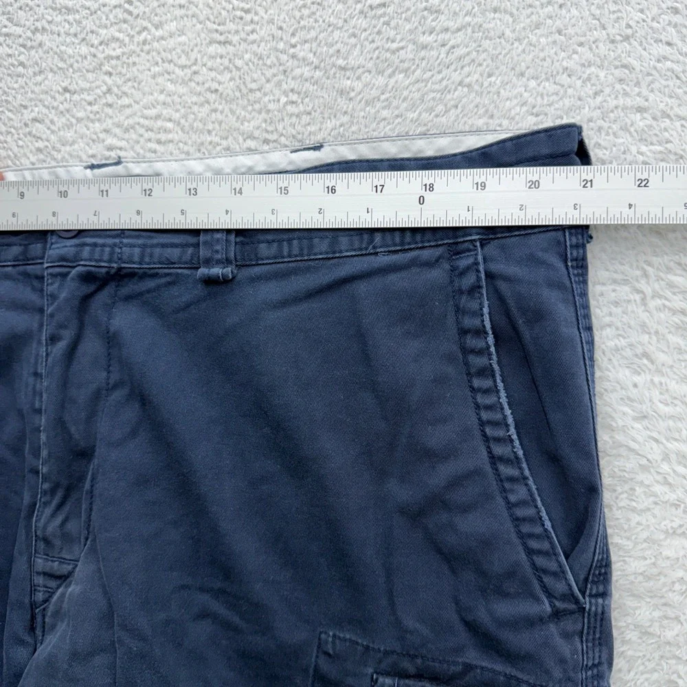 Polo Ralph Lauren Men Navy Blue Cotton Cargo Shorts Size 40T Relaxed Fit Utility